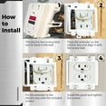 thumbnail image 3 of 3 Pcs Electrical Box Extenders, BE2 Electrical Outlet Box Extenders with 12 Screws, 2-Gang Electrical Power Box Extensions, Power Switch Receptacles Accessories, White, 3 of 6