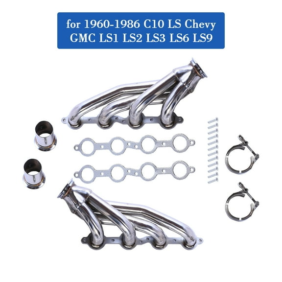 Truck Exhaust Headers for 60-86 C-10 LS Chevy GMC LS1 LS2 LS3 LS6 LS9