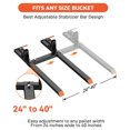 thumbnail image 5 of Aoile 60" Clamp on Pallet Forks with Adjustable Stabilizer Bar, Quick Attach Forks for Tractor Attachments & Loader Bucket, 2000lbs Capacity, Black, 5 of 7