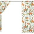 thumbnail image 4 of Coolnut Sheer Curtains, 2 PCS Cute Bunny with Carrots Gauze Door and Window Voile Curtain Panels for Bedroom Living Room, 55"x84", 4 of 4