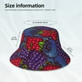 thumbnail image 4 of Daiia Wild Berries Pattern Bucket Hat - Trendy Cotton Sun Hat for Beach, Golf, Fishing - Fun Outdoor Vacation Boonie for Men and Women, 4 of 9
