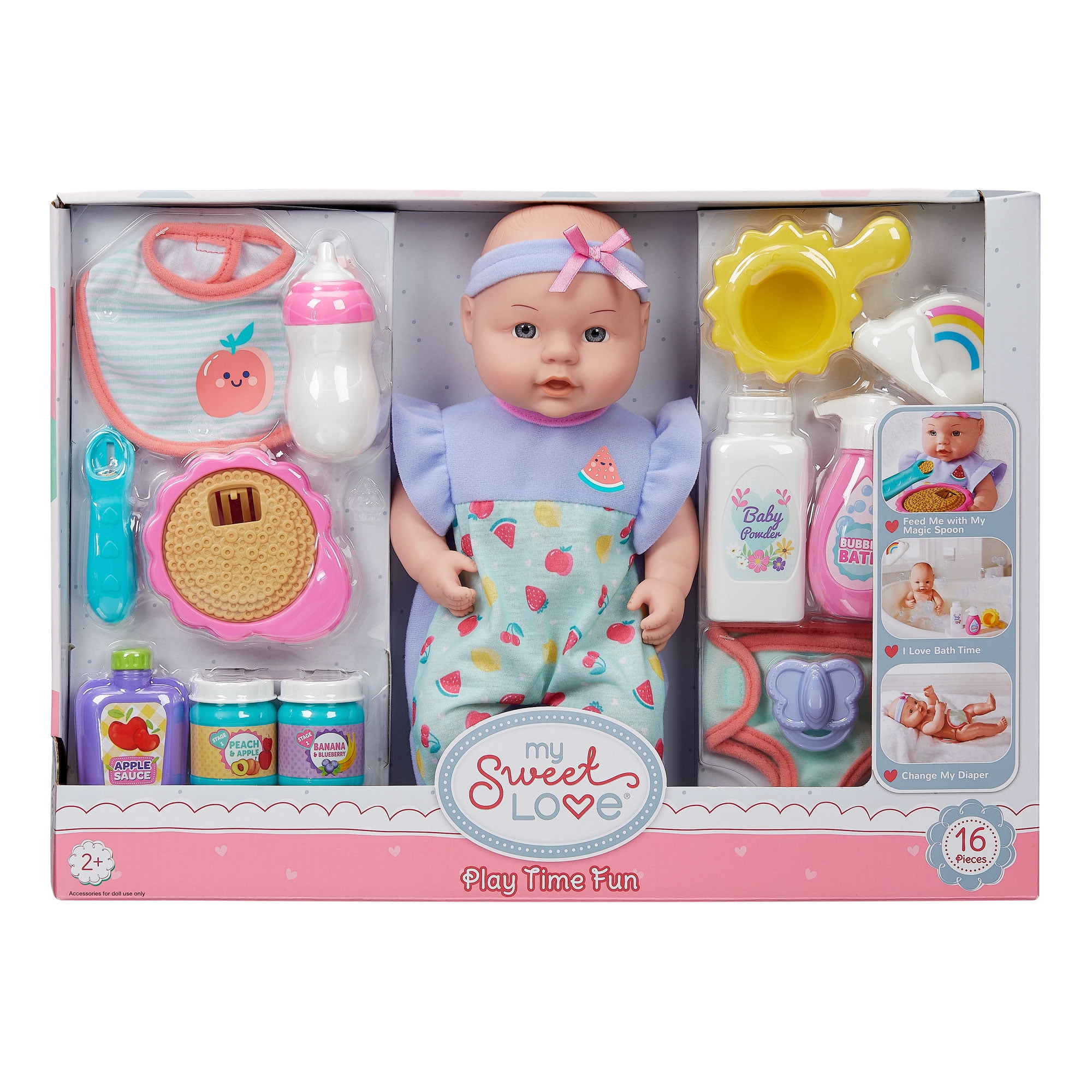Tumult igennem Hvis My Sweet Love 12.5" Play with Me Play Set, 16 Pieces Included - Walmart.com