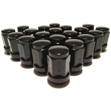 20 Pcs 1/2-20 Thread Bulge Acorn 35mm 1.38 Long Lug Nuts Blue 3/4