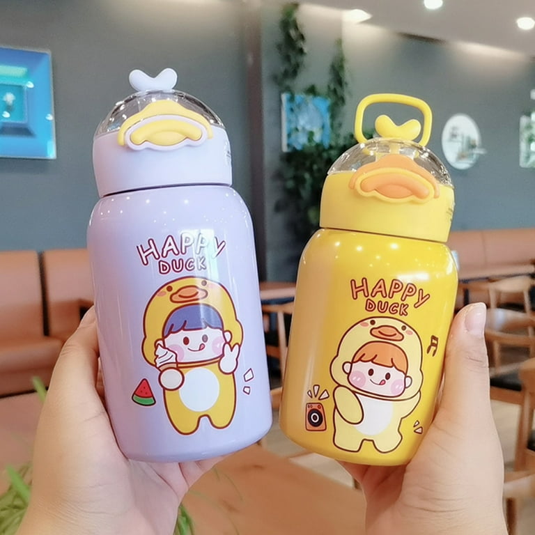 Cute Cartoon Water Bottle For Kid Insulated Stainless Steel