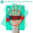 thumbnail image 6 of Kidsproof Case for iPad 10th Gen 10.9" 2022, Allytech Military Grade Shockproof Protective Case with Adjustable Hand Strap/ Shoulder Strap Rotatable Kickstand Case for iPad 10 2022,Glacier Green+ Blue, 6 of 10