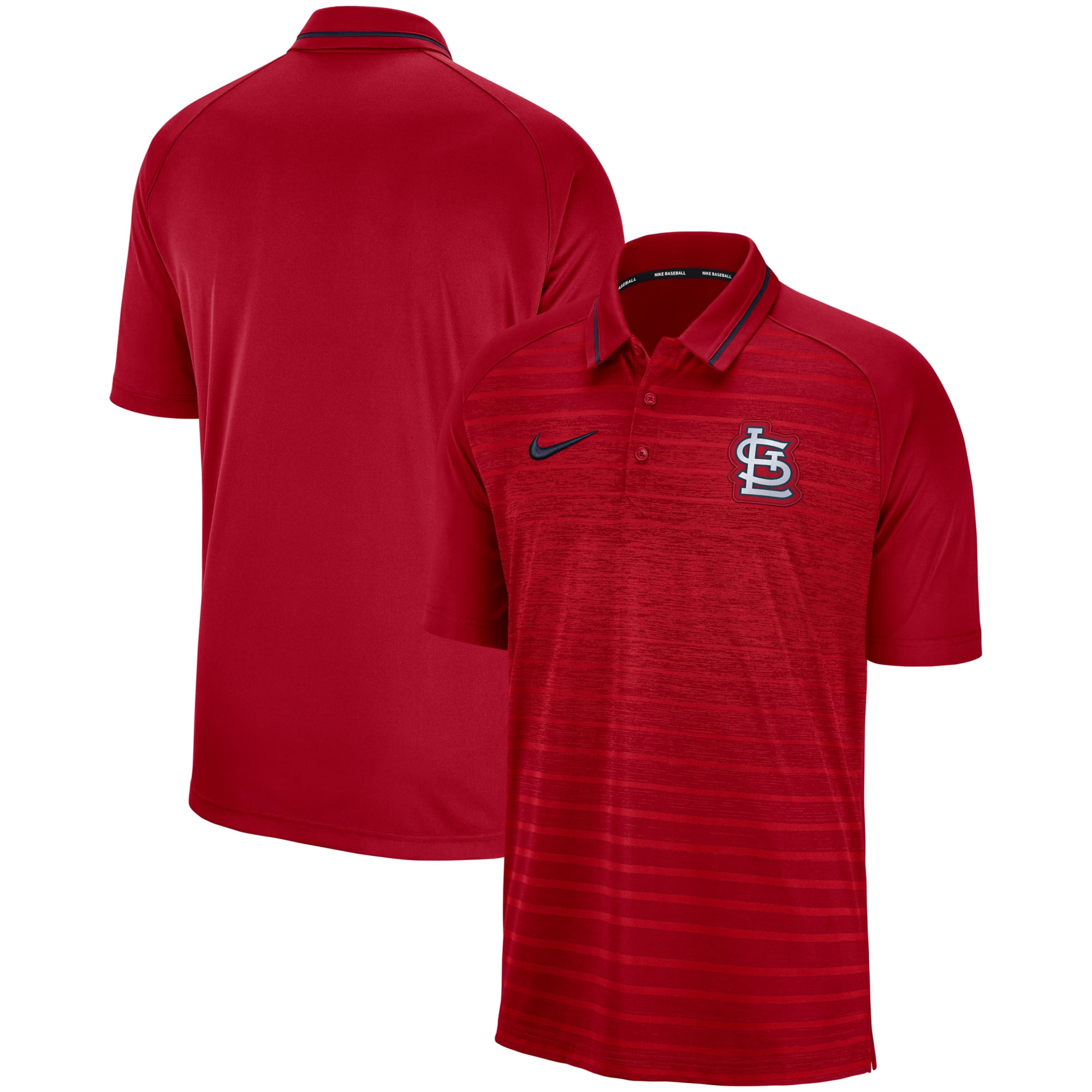 St. Louis Cardinals Nike Game Stripe Raglan Sleeve Polo - Red - www.ermes-unice.fr