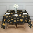 thumbnail image 3 of Black Halloween Pumpkin Faces Square Tablecloth,Waterproof Square Table Cover,Wipeable Spillproof Washable Table Cover for Home Kitchen Party Decor 42"X42"(107x107cm), 3 of 6