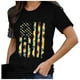 thumbnail image 2 of Pntutb - Camiseta de manga corta para mujer, informal, holgada, con cuello redondo, estampada Pntutb Pntutb-5678, 2 of 5