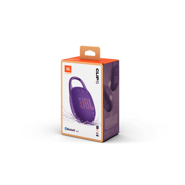 JBL Clip 5 Portable Bluetooth Speaker Purple - Walmart Business