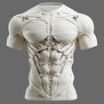 thumbnail image 2 of IWRICH Men's Short Sleeve Funny T Shirt 3D Printed T Shirts Trendy Crew Neck Tshirt Holiday Party Outfits White M, 2 of 5