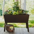 thumbnail image 4 of Polymer Outdoor Products 19.5" L x 44.5" W x 29.75" H Raised Garden Bed, Brown, 4 of 10