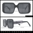 thumbnail image 5 of Womens Polarized Mod Rectangle Minimal Vintage Vibe Hipster Sunglasses Slate - Green, 5 of 8