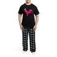 thumbnail image 5 of CafePress - Pink Rooster Men's Dark Pajamas - Men's Dark Loose Fit Cotton Pajama Set, 5 of 7