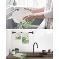 thumbnail image 5 of St. Patrick's Kitchen Dish Towels for Drying Dishes Set of 3, Lucky Shamrock Green Eucalyptus Floral Vintage Waffle Weave Microfiber Hand Tea Bathroom Towels Quick Dry & Absorbent Towel 15.7x23.6, 5 of 7