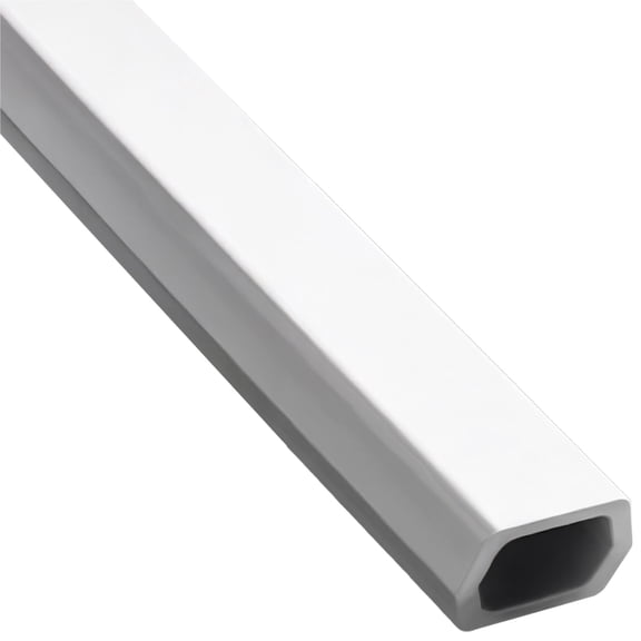 PVC Cable Channel, 0.6 in / 1.5 cm Wide Gray Raceway, On-Floor Cord Protector, Self-Adhesive Cord Hider, Flexible Wire Management for Home, Office, Wall Mounted TV