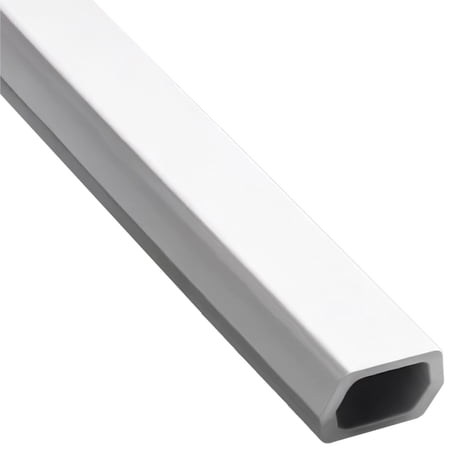 PVC Cable Channel, 0.6 in / 1.5 cm Wide Gray Raceway, On-Floor Cord Protector, Self-Adhesive Cord Hider, Flexible Wire Management for Home, Office, Wall Mounted TV
