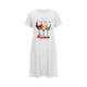 thumbnail image 4 of Camisón corto de talla grande para mujer, camisón de manga corta con estampado de pecho a la moda, camisón para mujer, 4 of 5