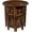 Antique Brown, variant on Solid Wood End Table - Hand Carved Accent Table - Global Boho Side Table - Easy to Assemble Round Table - Small Spaces Entryway Living Room Bedside Farmhouse - 18 Inches Round - Natural