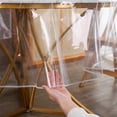thumbnail image 3 of Clear Round Plastic Tablecloth Protector Waterproof Oil-Resistant PVC Stain-Resistant Wipeable Table Cover for 60 Inch Round Table, 3 of 5
