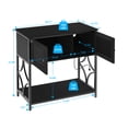 thumbnail image 4 of Aquarium Stand with Power Outlets & LED Light, 330LBS Capacity, Metal Frame Fish Tank Stand , Black, 4 of 13