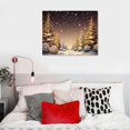 thumbnail image 4 of GOSMITH  Christmas Canvas Wall Art for Holiday Decor - Winter Scene with Christmas Tree Pictures Print On Canvas HD Giclee Artwork Ready to Hang, 4 of 4