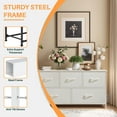 thumbnail image 5 of Simenmax 5 Storage Dresser for Bedroom, Wide Fabric Closet Chests Organizer Tower Furniture, White, 5 of 7