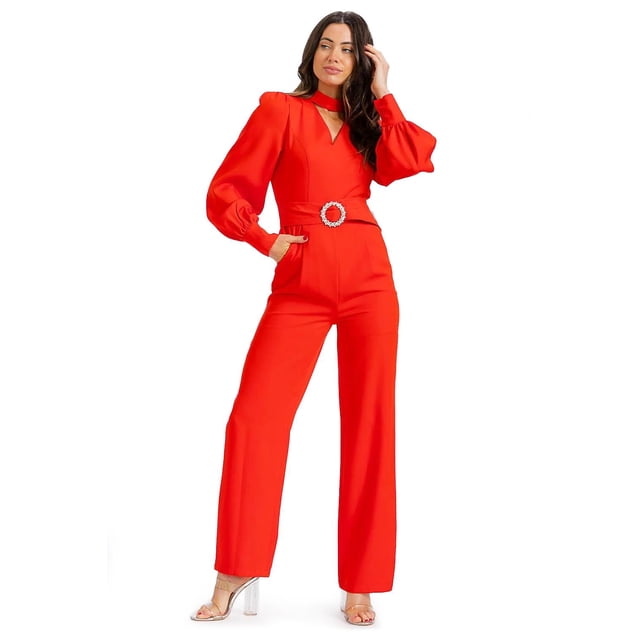 Jumpsuit con cinto Roman Fashion /Juvenil, 8718 (Rojo) rojo CH