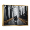 thumbnail image 2 of Designart Bicycle framed wall Art, Bike Riding Forward Into , Bicycle Large framed wall art decor, Yellow Modern Gold framed wall art, 40x30 inches Gold Frame, 2 of 5