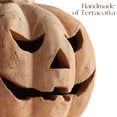 thumbnail image 4 of Halloween Jack O Lantern Decoration with Flameless Candle, Handmade Resin Pumpkin Light for Rustic Fall Home Decor, Front Porch Entryway Table Centerpiece, 4 of 4