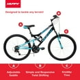 thumbnail image 4 of Huffy 26" Trail Runner Mountain Bike, Fits Riders 5'0"+, Black/Teal, Adult, Women's, 4 of 13