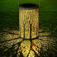 thumbnail image 1 of LED Solar Lantern for Outdoors, Solar Garden Hanging Lantern Cylindrical Night Light Waterproof IP44 with Light Sensitivity, 1 of 7