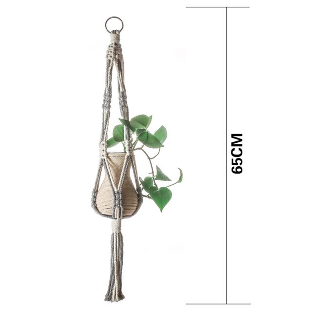 Cesta Colgante Creativa Tejida A Mano, Colgador De Plantas, Red Para Jardín, Balcón, Maceta Para Decoración De Pared, Adorno Para Patio sonducket HA023578-00