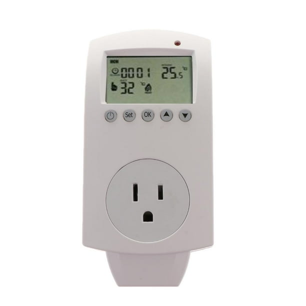 Plug In Heating Thermostat Temp. Control Timmer Thermostats with LCD