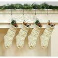 thumbnail image 4 of 2 Pack Christmas Stockings, 14 Inches Cable Knitted Stocking Gifts & Decoration for Family Holiday Xmas Party Decor, Ivory White, 4 of 13