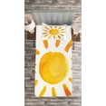 thumbnail image 3 of Ambesonne Yellow Quilted Bedspread Set 2 Pcs, Watercolor Sun, Twin Size, Yellow, 3 of 3