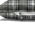 thumbnail image 4 of Checkered Pet Bed, Old Fashioned Plaid Tartan in Dark Colors Classic English Tile Symmetrical, Resistant Pad for Dogs and Cats Cushion with Removable Cover, 24" x 39", Grey Black White, by Ambesonne, 4 of 4