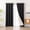 Black, variant on Sleep Zone Solid Herringbone Blackout Curtains Pack of 2, Drapes for Living Room, 42" x 84" Ivory White