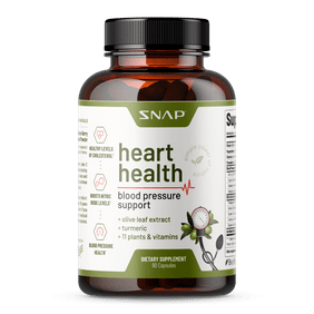Snap Supplements Heart Health Supplement - Support Healthy Blood Pressure, 90 Count (Pack of 1)