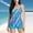 Sky Blue, variant on Baqcunre Women's Printed Two Piece Split Plus Size Swimsuit with Chest Pads, 1X Swimsuit Black L