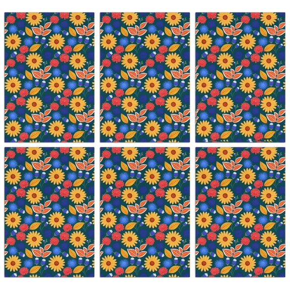 2 Pcs Pioneer Flower Floral Print Pattern Kitchen Towels, Funny Microfiber Dish Towel Set, 18" X 26" Tea Towels