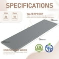 thumbnail image 4 of Kaboon 36 inch Long 10 inch Deep Floating Shelves for Wall Set of 2, Large Open Shelves Wall Mounted, Space Saving Home and Commercial Use, Grey, 4 of 8