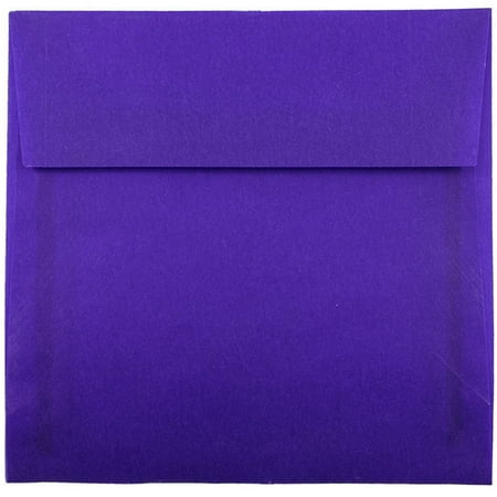 UPC: 0609722982252 | JAM 5.5×5.5 Translucent Envelopes  Blue  25/Pack  Primary Blue