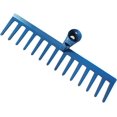 thumbnail image 2 of 14-Tine Garden Heavy Duty Rake Metal Steel Rake Head Only Without Handle (Blue), 2 of 3