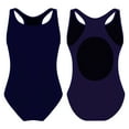 thumbnail image 5 of MSemis Girls Cutout One Piece Swimsuit Racer Back Beach Bathing Suit,Sizes 4-16 Navy Blue 16, 5 of 5