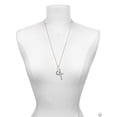 thumbnail image 3 of Delight Jewelry Silvertone Beaded Clear AB Crystal Horseshoe with Good Luck I Have Plans for You Engraved Cross Zoey Necklace, 28", 3 of 4