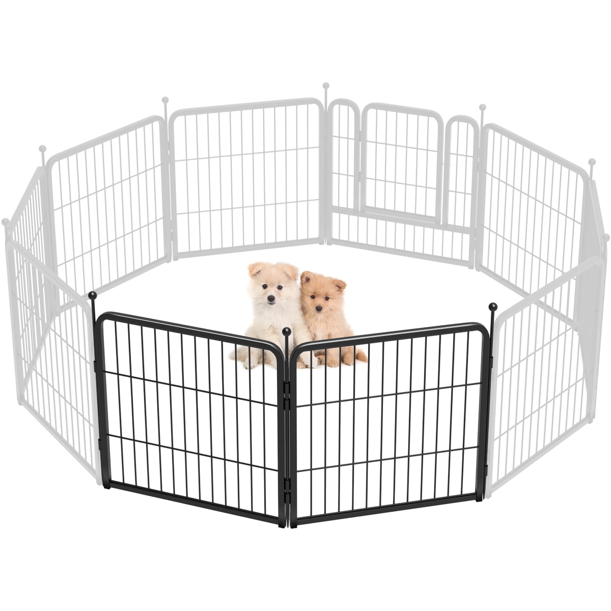 Fxw rollick dog playpen outdoor 2 panels 24 height dog fence exercise