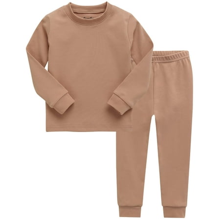 

VAENAIT BABY Kids Toddler Cotton Sleepwear Pajama Pjs 2pcs Set Basic Milkorange S