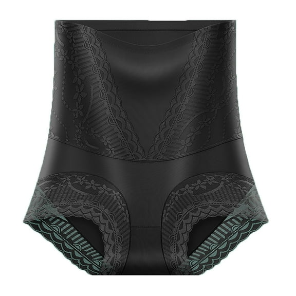 Bikini Underwear Women No Roll Underwear for Women, Women's Female Ice Silk High Waist Waist Tight Hip Lifting Underwear Cotton Postpartum Waist Tight Strong Waist Tight Pants