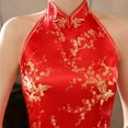 thumbnail image 3 of Cheongsam Long Woven Brocade Cheongsam Split Cheongsam Performance T-show Evening Party Cheongsam Slim-fit Retro Backless, 3 of 5