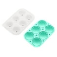 thumbnail image 1 of Bandejas reutilizables para hacer hielo Bandeja redonda de silicona para hacer bolas de hielo con tapas y embudo Cócteles de whisky y negro, 1 of 7